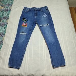 NO BOUNDARIES EUC WOMEN'S  SIZE 13 NY 93 CREW DENIM JEANS.  27" length